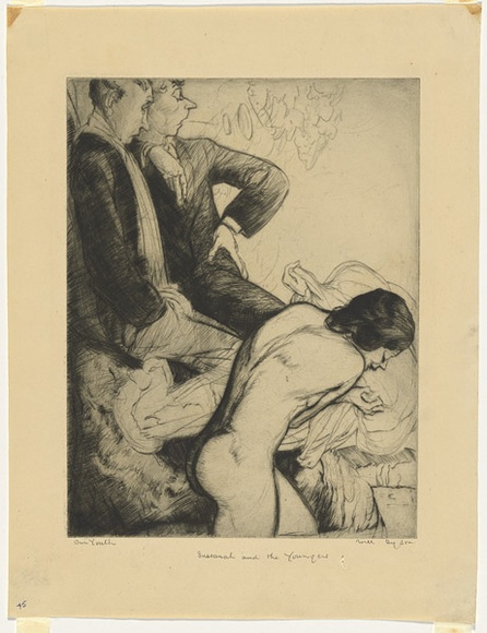 Artist: b'Dyson, Will.' | Title: b'Our youth: Sussanah (sic) and the youngers.' | Date: c.1929 | Technique: b'etching, printed in black ink, from one plate'