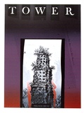 Artist: b'Warner, Lynda.' | Title: b'Tower. Piranesi decay.' | Date: 1984 | Technique: b'screenprint, printed in colour, from four stencils'