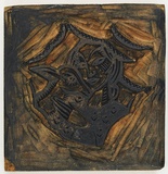 Artist: Rees, Ann Gillmore. | Title: Vignette (woman) | Date: c.1942 | Technique: engraved woodblock