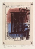 Artist: Geier, Helen. | Title: Mind set | Date: 1994 - 1995 | Technique: lithograph, printed in black ink; hand coloured; stitched with linen thread
