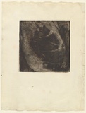 Artist: b'Halpern, Stacha.' | Title: b'not titled [Carcass]' | Date: (1958) | Technique: b'etching and aquatint, printed twice in black and red brown inks, from one plate'