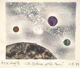 Artist: b'Alexander, Leanne.' | Title: b'The distance of the moon' | Date: 1989 | Technique: b'lithograph, printed in blue ink, from one stone; handcoloured'