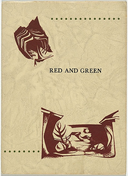 Title: b'Red and green.' | Date: 1954 | Technique: b'letterpress text; linocuts, printed in various ink, each from one block each'