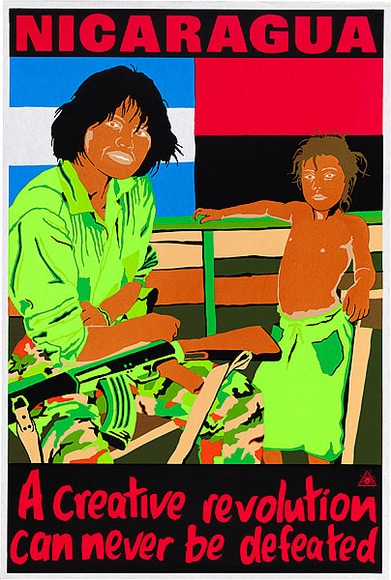 Artist: b'REDBACK GRAPHIX' | Title: b'Nicaragua.' | Date: 1984 | Technique: b'screenprint, printed in colour, from six stencils' | Copyright: b'\xc2\xa9 Michael Callaghan'