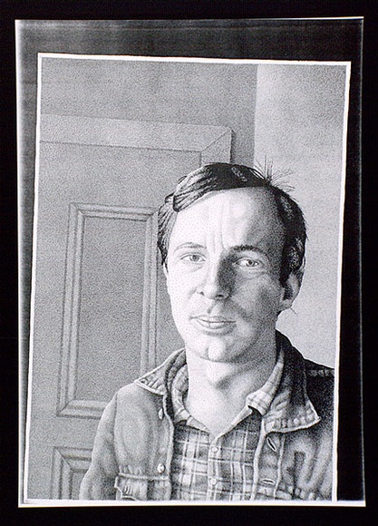 Artist: Febey, Rodney. | Title: Portrait of a friend. | Date: 1982 | Technique: photocopy, printed in black ink, from hand drawn artwork