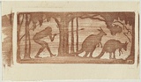 Artist: Derham, Frances. | Title: Aboriginal hunter. | Date: 1930 | Technique: linocut, printed in brown ink, from one block