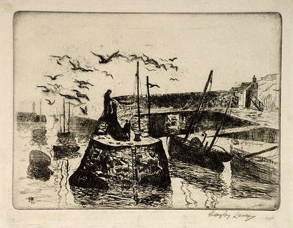 Artist: b'Hayley-Lever, Richard.' | Title: b'Mevagissey, Cornwall' | Date: 1930 | Technique: b'etching, printed in black ink, from one plate'