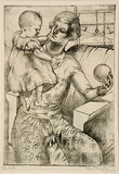 Artist: Huntley, Isabel. | Title: The ball | Date: 1930, June | Technique: etching, printed in warm black ink, from one plate | Copyright: © Estate of Isabel Huntley, Douglas Huntley
