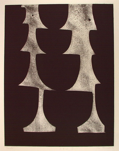 Artist: b'Placek, Wes.' | Title: b'Bowls' | Date: 1993 | Technique: b'etching, printed in black ink, from one plate' | Copyright: b'\xc2\xa9 Wes Placek c/- Wesart, Melbourne'