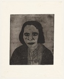 Artist: b'Nannup, Laurel.' | Title: b'Grannie Tottie No. 2' | Date: 2001 | Technique: b'photoetching, printed in black and sepia ink' | Copyright: b'\xc2\xa9 Laurel Nannup'