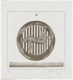 Artist: b'SELLBACH, Udo' | Title: b'(Target)' | Date: 1966 | Technique: b'lithograph, printed in brown ink, from one stone [or plate]'