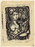 Title: Woman with guitar | Date: 1959 | Technique: lithograph, printed in black ink, from one stone