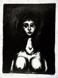 Artist: b'Grieve, Robert.' | Title: b'Head' | Date: 1957 | Technique: b'lithograph, printed in black ink, from one stone'