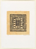 Artist: b'MUNGATOPI, Maryanne' | Title: b'Jilamarra design' | Date: 1999, May | Technique: b'woodcut, printed in black ink, from one block'