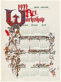 Artist: b'Robertson, Toni.' | Title: b'1978 Art workshop (Calendar)' | Date: 1977 | Technique: b'screenprint, printed in colour, from multiple stencils' | Copyright: b'\xc2\xa9 Toni Robertson'