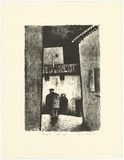 Artist: Counihan, Noel. | Title: Winter meeting. | Date: 1981 | Technique: lithograph, printed in black ink, from one zinc plate