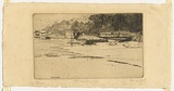 Artist: b'URE SMITH, Sydney' | Title: b'Shell Cove, Sydney Harbour' | Date: 1917 | Technique: b'etching, printed in warm black ink, from one plate'