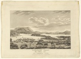 Artist: b'Lycett, Joseph.' | Title: b'Roseneath Ferry near Hobart Town, Van Diemens Land.' | Date: 01 December 1824 | Technique: b'etching, printed in brown ink, from one copper plate'