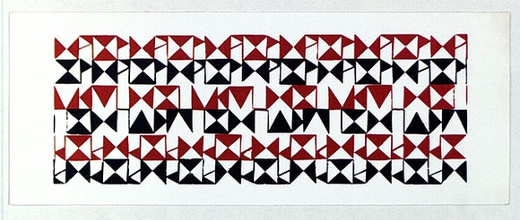 Artist: b'Laverty, Ursula.' | Title: b'Greeting card' | Date: c.1966 | Technique: b'screenprint, printed in colour, from multiple stencils'