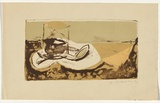 Artist: SELLBACH, Udo | Title: Spoon with waterglass | Date: 1953 | Technique: lithograph, printed in colour, from three stones [or plates]