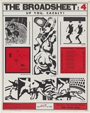 Artist: b'Counihan, Noel.' | Title: b'The Broadsheet: 4 Up you, Cazaly!.' | Date: 1968 | Technique: b'relief-etching'