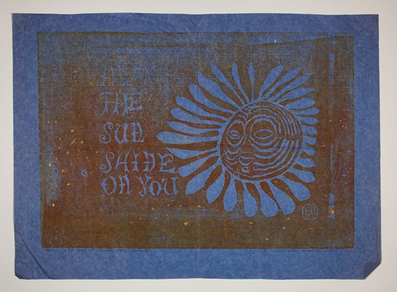 Artist: b'Haxton, Elaine' | Title: b'Greeting card: Christmas and New Year' | Date: 1970-71 | Technique: b'linocut'