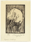 Artist: WALKER, Murray | Title: Vigorous model | Date: 1966 | Technique: drypoint and roulette, printed in black ink, from one plate