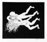 Artist: BOYD, Arthur | Title: Then slip your mouth aside just as he is sure of it. | Date: 1970 | Technique: etching and aquatint, printed in black ink, from one plate