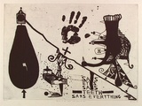 Artist: SANSOM, Gareth | Title: Quand on est Mort c'est pour de bon | Date: 1994, January - March | Technique: aquatint and softground, printed in black ink, from one plate