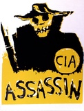 Artist: b'Gibb, Viva Jillian.' | Title: b'C.I.A. assassin' | Date: 1974 | Technique: b'screenprint, printed in colour, from two stencils'