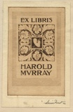 Artist: FEINT, Adrian | Title: Bookplate: Harold Murray. | Date: (1922) | Technique: etching, printed in sepia ink, from one plate | Copyright: Courtesy the Estate of Adrian Feint