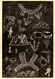 Artist: b'Kngwarrete, Queenie.' | Title: b'not titled [No.45]' | Date: 1990 | Technique: b'woodcut, printed in black ink, from one block'