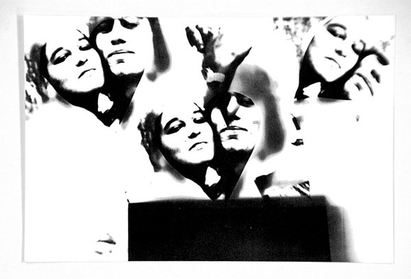 Artist: b'UNKNOWN' | Title: bnot titled [three hearts with a couple's face in them] | Date: (1980) | Technique: b'offset-lithograph, printed in black ink'