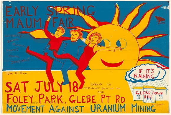 Artist: b'Ruys, Allan.' | Title: b'Early MAUM Spring Fair' | Date: 1981 | Technique: b'screenprint, printed in colour, from three stencils'