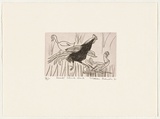 Artist: b'Robinson, William.' | Title: b'Rooster, chook, duck' | Date: 1991 | Technique: b'etching, printed in brown ink, from one plate'