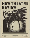 Artist: Millere, Robert. | Title: (frontcover) New theatre review: June-July 1944. | Date: June-July 1944 | Technique: linocut, printed in black ink, from one block; letterpress text