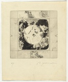 Artist: SELLBACH, Udo | Title: (Dancing figure in circle) | Date: 1960s | Technique: etching and aquatint printed in black ink, from one plate