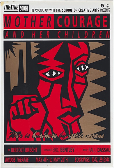 Title: b'Mother courage' | Date: 1992 | Technique: b'screenprint, printed in colour, from three stencils'