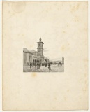 Title: b'Railway station, Albury' | Date: 1886-88 | Technique: b'wood-engraving, printed in black ink, from one block'