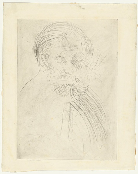 Artist: b'BOYD, Arthur' | Title: b'Portrait of Albert Tucker [2].' | Date: 1968-69 | Technique: b'etching and drypoint, printed in black ink, from one plate' | Copyright: b'Reproduced with permission of Bundanon Trust'