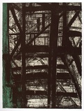 Artist: Sulikowski, Margaret. | Title: Skeleton structure | Date: 1992, June | Technique: etching, printed in black ink, from one plate; hand-coloured