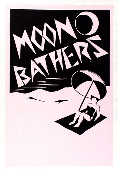 Artist: b'MERD INTERNATIONAL' | Title: b'Poster: Moon bathers (pink)' | Date: 1984 | Technique: b'screenprint'