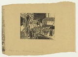 Artist: Groblicka, Lidia. | Title: Village funeral | Date: 1956-57 | Technique: woodcut, printed in black ink, from one block