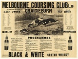 Artist: Swain. | Title: Melbourne Coursing Club Limited, Craigieburn | Date: c.1923 | Technique: wood-engraving printed in black ink, from one block, letterpress