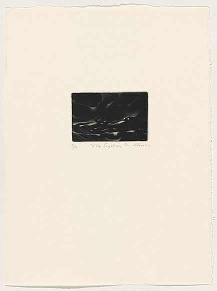 Artist: b'AMOR, Rick' | Title: b'The sighting.' | Date: 1991 | Technique: b'mezzotint, printed in black ink, from one copper plate'