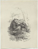 Artist: GILL, S.T. | Title: Wayfaring diggers. | Date: 1852 | Technique: lithograph, printed in black ink, from one stone