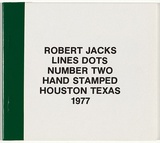 Artist: b'JACKS, Robert' | Title: b'Lines dots number two hand stamped Houston Texas 1977' | Date: 1977 | Technique: b'rubber stamps; green pressure sensitive tape'
