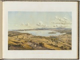 Artist: b'von Gu\xc3\xa9rard, Eugene' | Title: b'Lake Illawarra, New South Wales' | Date: (1866 - 68) | Technique: b'lithograph, printed in colour, from multiple stones [or plates]'