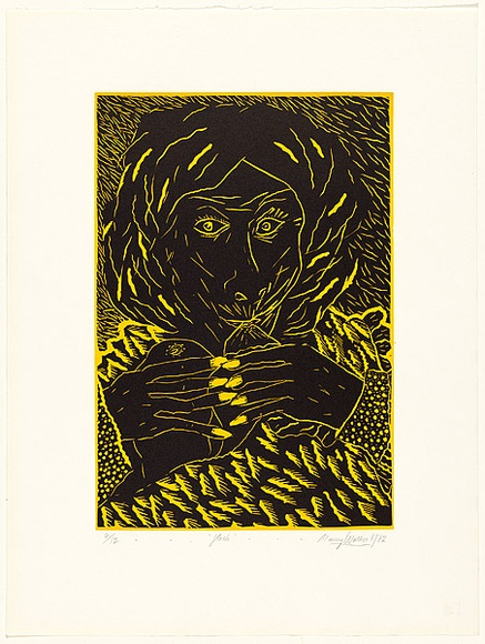 Artist: b'WALKER, Murray' | Title: b'Flesh' | Date: 1982 | Technique: b'linocut, printed in colour, from mutliple blocks'