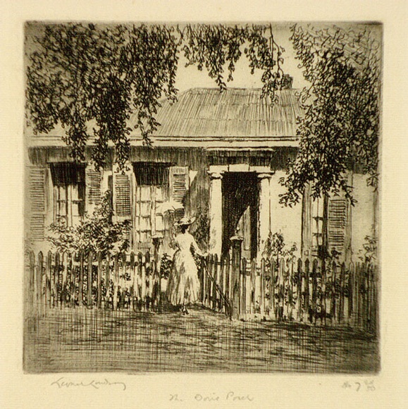 Artist: b'LINDSAY, Lionel' | Title: b'The Doric porch, La Trobe Street, Melbourne' | Date: 1923 | Technique: b'etching, printed in black ink, from one plate' | Copyright: b'Courtesy of the National Library of Australia'